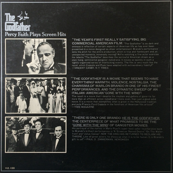 Master Release: The Godfather (Percy Faith Plays Screen Hits) by Percy Faith