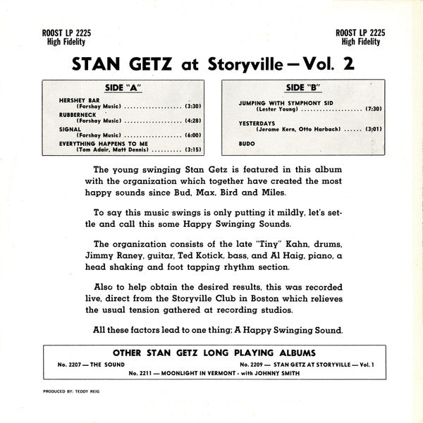 Release: At Storyville - Vol. 2-Vinyl-Italy-1967-LP 2225, LP 2225, LP 2225-4964587