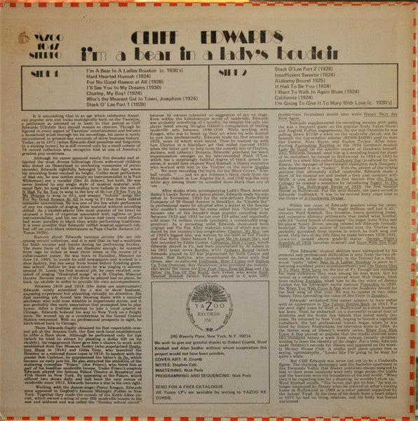 Release: I'm A Bear In A Lady's Boudoir-Vinyl-US-1975-L-1047-8734728