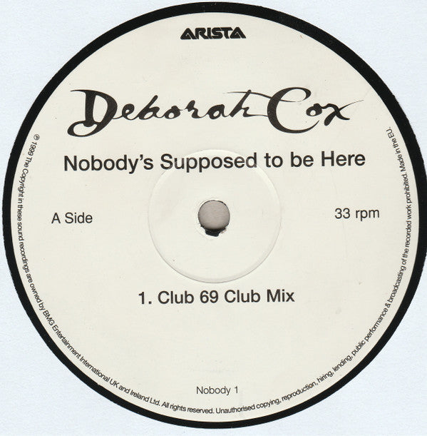 Master Release: Nobody's Supposed To Be Here by Deborah Cox