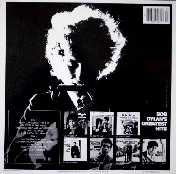 Release: Bob Dylan's Greatest Hits-Vinyl-US-None-9463, PC 9463, JC-9646-3420063