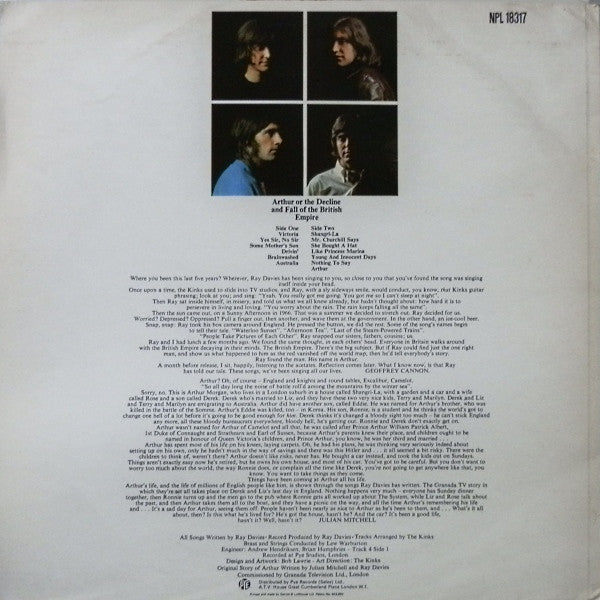 Release: Arthur Or The Decline And Fall Of The British Empire-Vinyl-UK-1972-NPL 18317, NSPL 18317-4301035