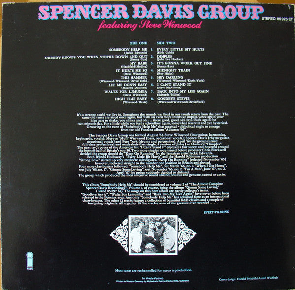 Release: Somebody Help Me-Vinyl-Germany-1983-85 925 ET-8117634
