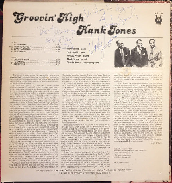 Master Release: Groovin' High by Hank Jones