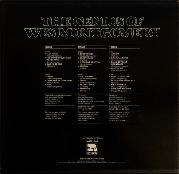 Release: The Genius Of Wes Montgomery-Vinyl, Vinyl, Vinyl, Box Set-Germany-1968-109561/563-5358687