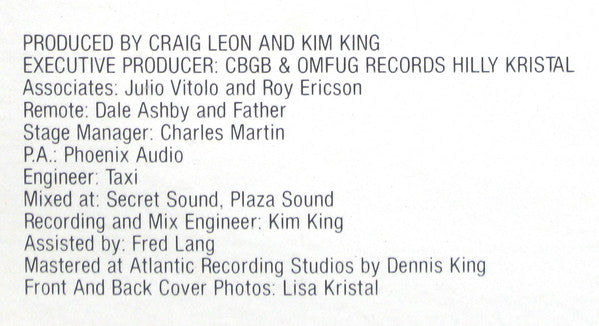 Live At CBGB's - The Home Of Underground Rock