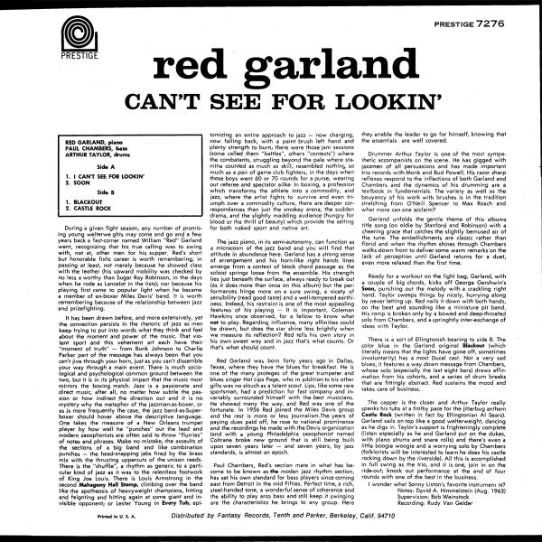 Release: Can't See For Lookin'-Vinyl-US-1972-PR 7276, 7276, PRT-7276-9514735