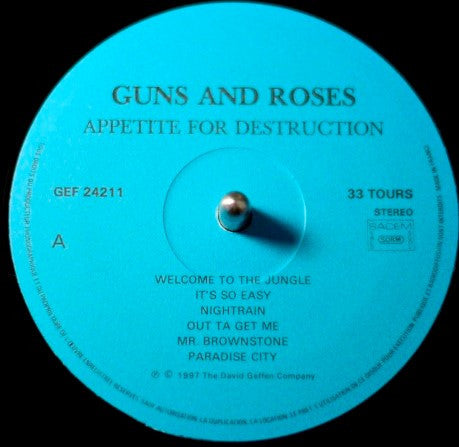 Release: Appetite For Destruction-Vinyl-France-1987-GEF 24211-3209412
