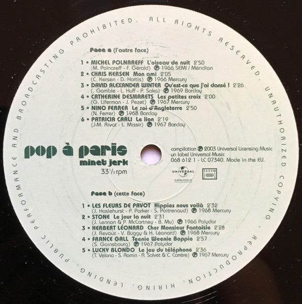 Pop À Paris Volume 4 : Minet Jerk