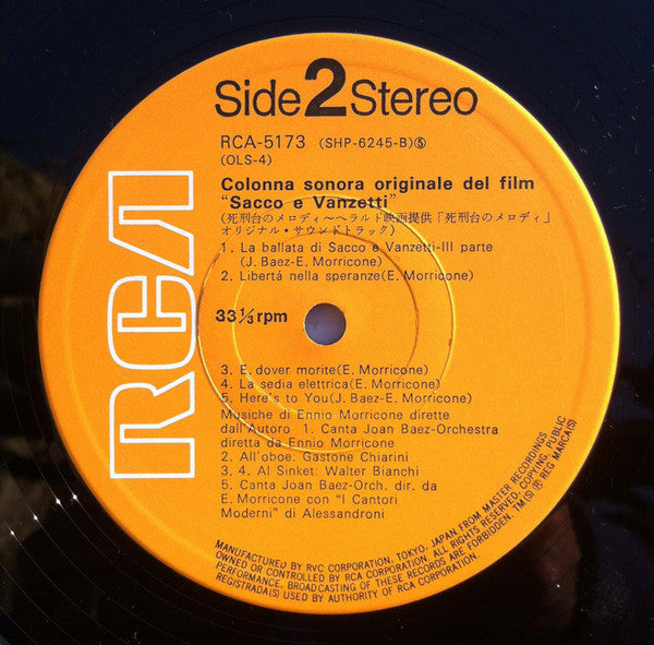 死刑台のメロディ= Sacco E Vanzetti (Colonna Sonora Originale Del Film)