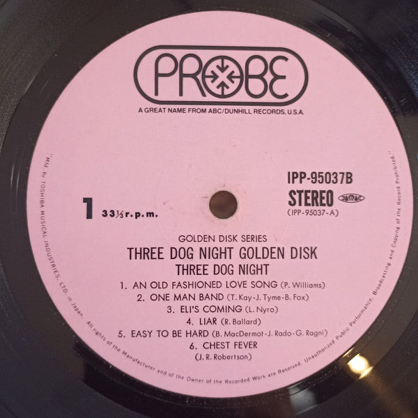 Three Dog Night Golden Disk