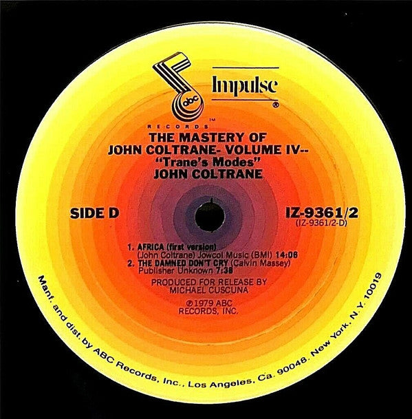The Mastery Of John Coltrane / Vol. IV "Trane's Modes"