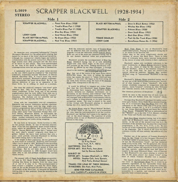 The Virtuoso Guitar Of Scrapper Blackwell