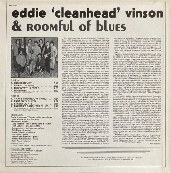 Release: Eddie 'Cleanhead' Vinson & Roomful Of Blues-Vinyl-US-1982-MR 5282-2954314