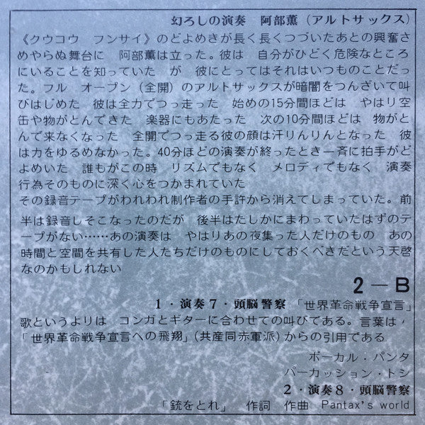 幻野　幻の野は現出したか '71日本幻野祭 三里塚で祭れ