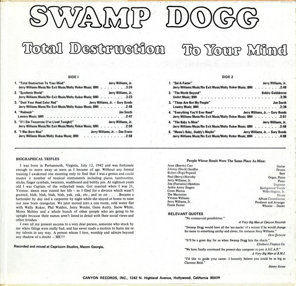 Total Destruction To Your Mind