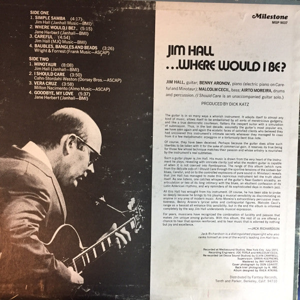 ...Where Would I Be?