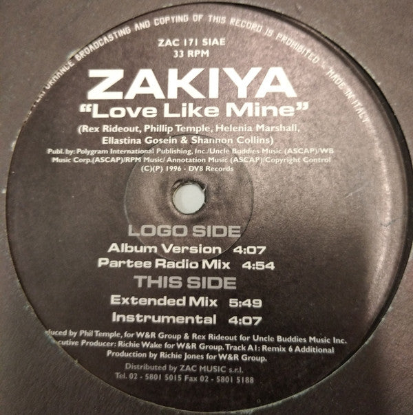 Master Release: Love Like Mine by Zakiya