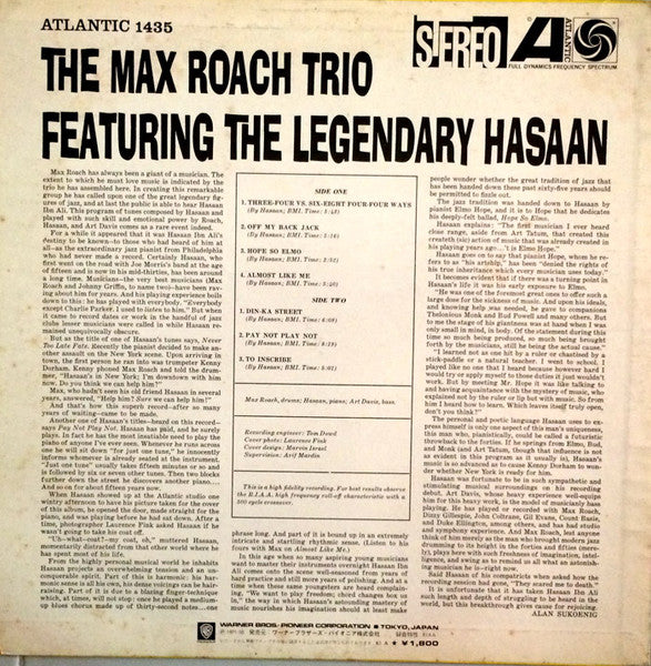Release: The Max Roach Trio Featuring The Legendary Hasaan-Vinyl-Japan-1971-P-6018A-6740780