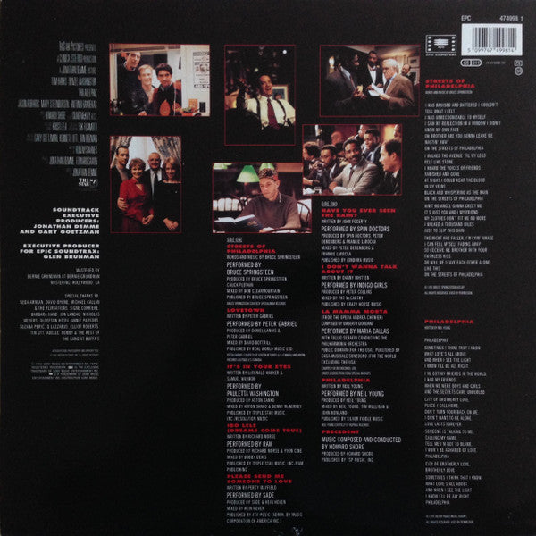 Release: Philadelphia (Music From The Motion Picture)-Vinyl-Europe-1993-EPC 4749981-3627103