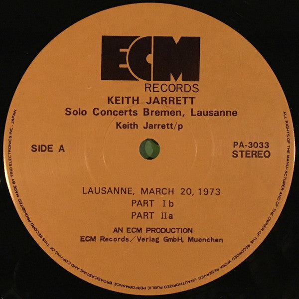 Solo Concerts: Bremen / Lausanne