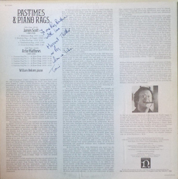 Pastimes & Piano Rags