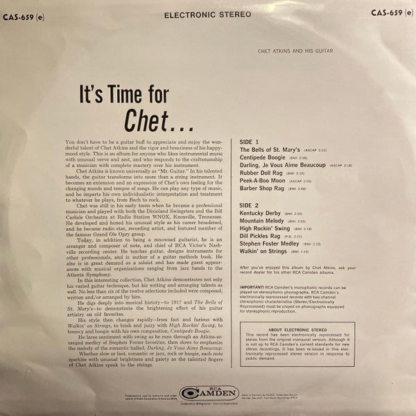 Master Release: Chet Atkins And His Guitar by Chet Atkins