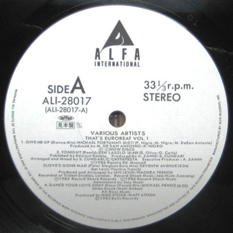 That's Eurobeat Vol. 1