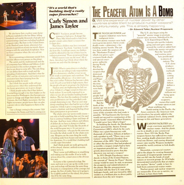 No Nukes - From The Muse Concerts For A Non-Nuclear Future - Madison Square Garden - September 19-23, 1979