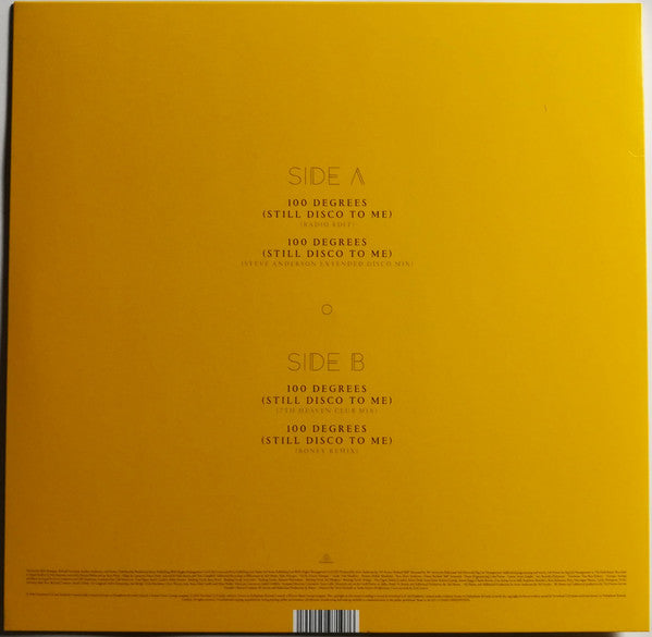 Master Release: 100 Degrees (Disco Remix EP) by Kylie Minogue