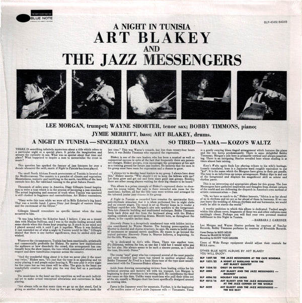 Release: A Night In Tunisia-Vinyl-US-1973-BST 84049, BLP-4049, BST-84049-5862988