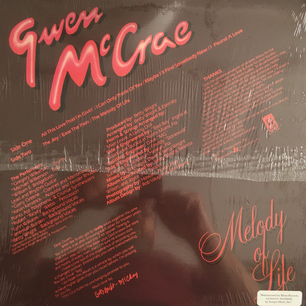 Master Release: Melody Of Life by Gwen McCrae