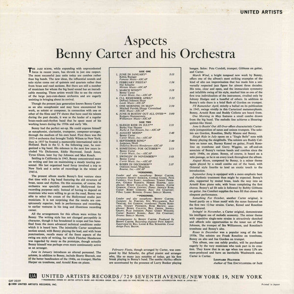Master Release: Aspects by Benny Carter And His Orchestra