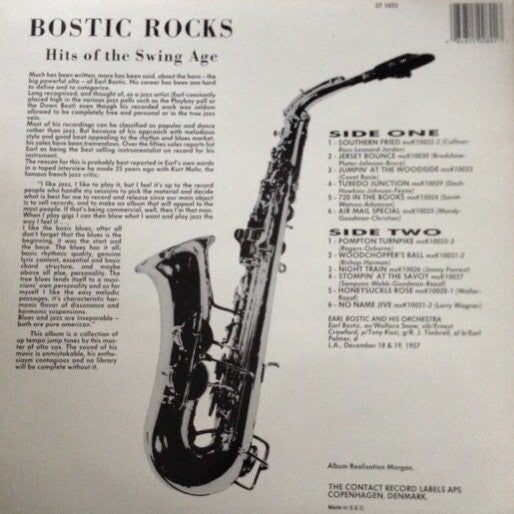 Master Release: Bostic Rocks - Hits Of The Swing Age by Earl Bostic