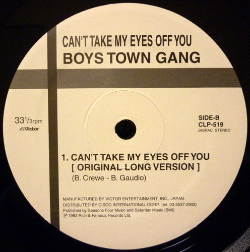 Master Release: Can't Take My Eyes Off You by Boys Town Gang