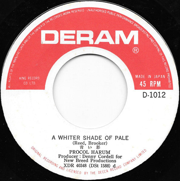 A Whiter Shade Of Pale = 青い影