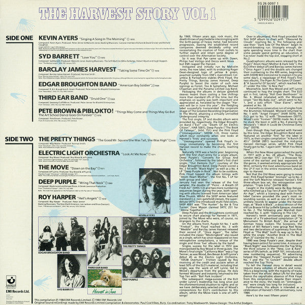 Release: The Harvest Story Vol. 1: Art School Dancing-Vinyl-UK-1984-EG 26 0097 1-3668940