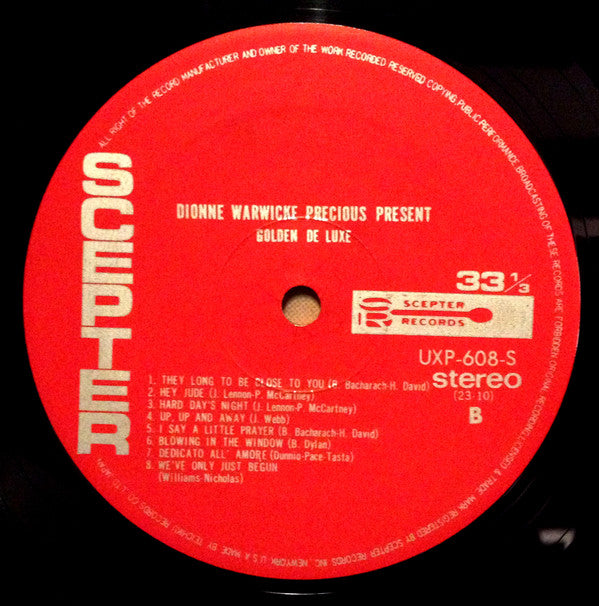 Dionne Warwicke Precious Present : Golden De Luxe =  ディオンヌ・ワーウィック・プレシアス・プレゼント : ゴールデン・デラックス