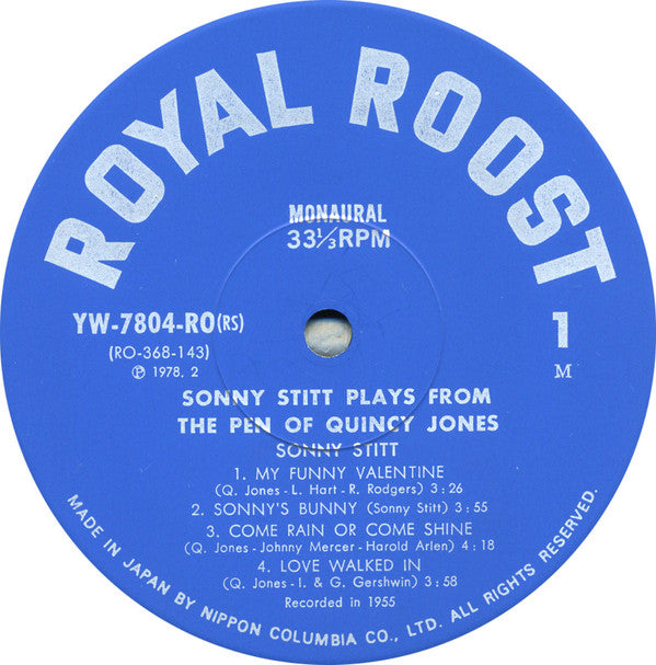 Sonny Stitt Plays Arrangements From The Pen Of Quincy Jones