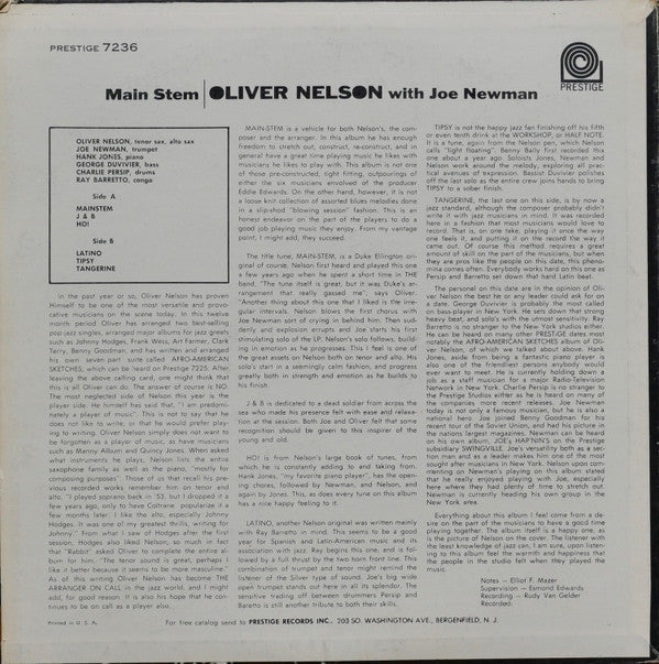 Release: Main Stem-Vinyl-US-None-PR 7236, ST 7236-9897196