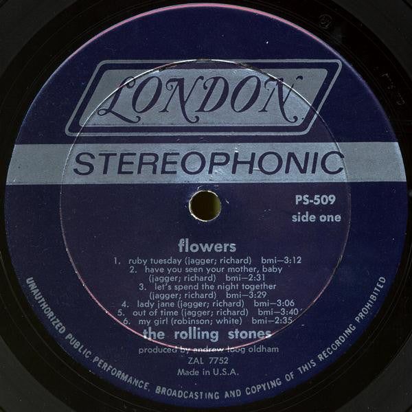 Release: Flowers-Vinyl-US-1967-PS 509, PS-509-4742430