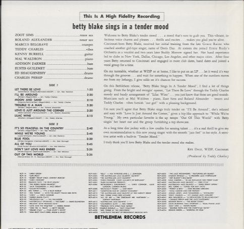 Sings In A Tender Mood