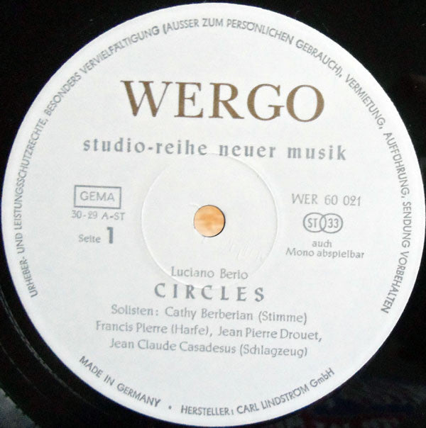 Circles · Sequenza I, III, V