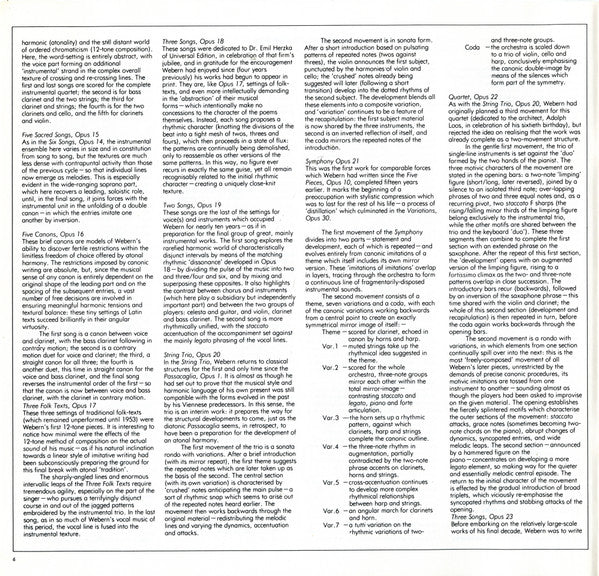 The Complete Works Of Anton Webern, Volume 1 (Op. 1-31)