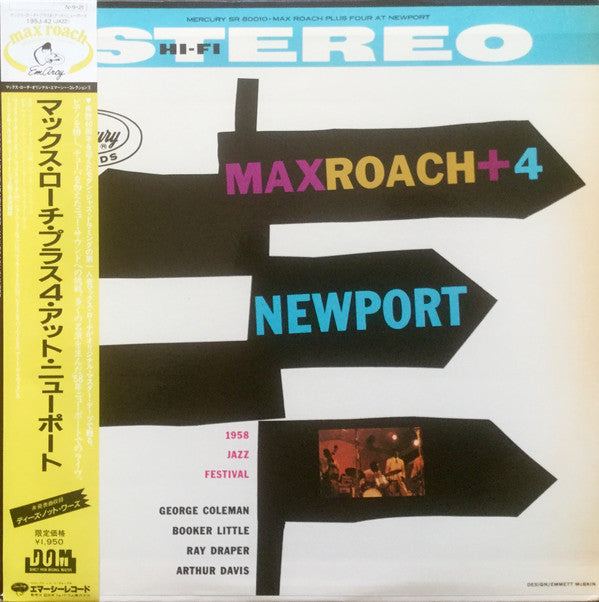 Release: Max Roach + 4 At Newport-Vinyl-Japan-1984-195J-42, 195J-42-3190417