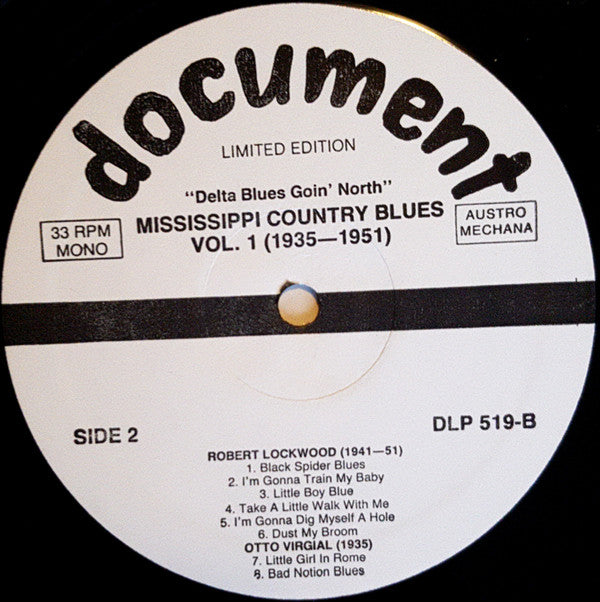 "Delta Blues Goin' North" Mississippi Country Blues - Vol. 1 (1935-1951)