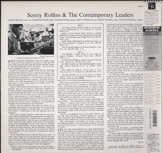 Sonny Rollins And The Contemporary Leaders