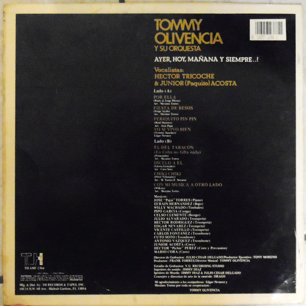 Release: Ayer, Hoy, Mañana Y Siempre...!-Vinyl-US-1985-TH-AMF 2386-4403491
