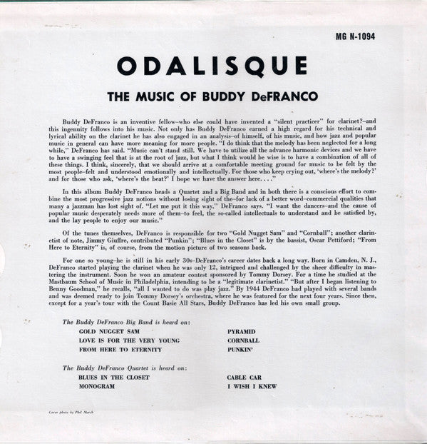Odalisque  The Music Of Buddy DeFranco