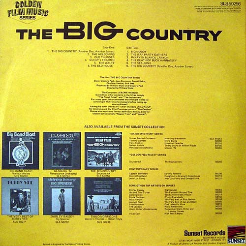 Release: The Big Country (Original Music From The Motion Picture Sound Track)-Vinyl-UK-1971-SLS 50256-4104037
